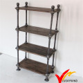 Großhandel 4 Tier Holz Bord Metallrahmen antike Regal Brackets